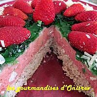 recette Bavarois à la fraise et miroir menthe