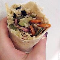 recette Wrap de riz composé et raclette