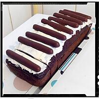 recette piano cake choco-poire