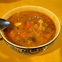 recette Soupe "anti-rhume" aux lentilles oranges