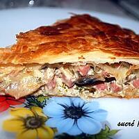 recette Tourte jambon-champignons