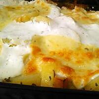 recette Gratin de pomme de terre aux petits suisses chevre mozzarella