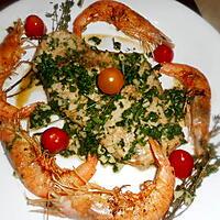 recette Espadon aux gambas