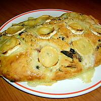 recette Fougasse au thym et au chèvre