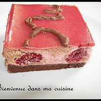 recette Entremet Chocolat , Fraise & Framboise