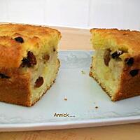 recette cake-pomme-banane-raisins secs