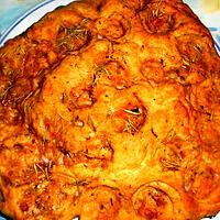 recette Focaccia aux lardons,origan,romarin