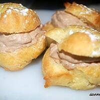 recette petits choux ,chantilly au Nutella