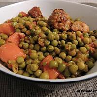 recette Petits pois au chorizo & saucisses