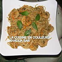 recette Nouilles aux crevettes