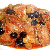 recette FRICASSEE DE SANGLIER TOMATES ET OLIVES