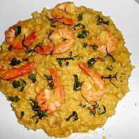 recette RISOTTO SAFRAN CREVETTES