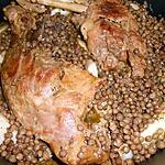 recette CUISSES DE CANARD BRAISEES AUX LENTILLES ET POMMES DE TERRE