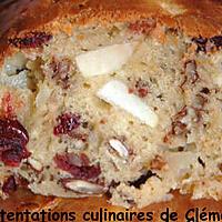 recette Cake pomme, noix de pécan, cranberries, parfumé à l'érable