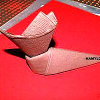 recette Pliage de serviette en botte de lutin