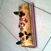 recette buche framboise  , chocolat blanc