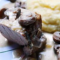 recette Filet Mignon sauce roquefort et champignons