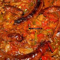 recette Merguez aux poivrons et sa sauce tomate