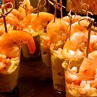 recette Verrines avocat crevette cocktails et gambas