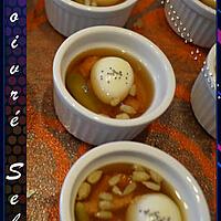 recette Petites verrines d’œuf de caille en gelé au Porto