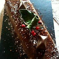 recette Bûche de noël croustillante chocolat et oranges confites