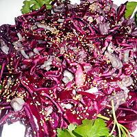 recette Salade de chou rouge aux sésames