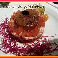 recette Tartare  de thon  et tomates et sa gelée  de balsamique