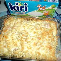 recette gratin de pate jambon et fromage ( kiri )