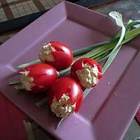recette Tomates tulipes aux oeufs à la mode Fanfan (un bouquet pour notre chere Fanfan^^)