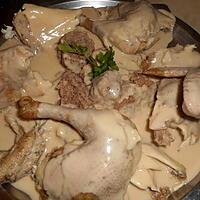 recette Poule farcie sauce ivoire