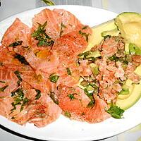 recette TARTARE ET CARPACCIO DE SAUMON (ligth)