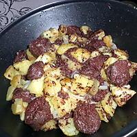 recette Poêlée de pommes de terre au boudin noir