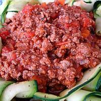 recette Papardelles de courgettes à la bolognaise - Minceur