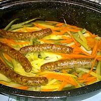 recette légumes et saucisse au roaster