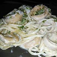 recette Spaghettis au boudin blanc