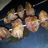 recette Brochettes de magret de canard au miel