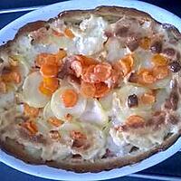 recette gratin pommes de terres carottes jambon vache qui rit