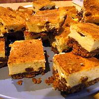 recette Carrés de cheesecake épicés aux raisins