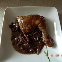 recette Poulet façon coq au vin