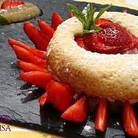 recette TARTE FRAISES RHUBARBE RENVERSEE ...... ET RENVERSANTE