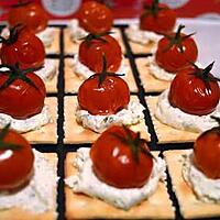 recette crackers au tartare et sa petite tomate ébouriffée