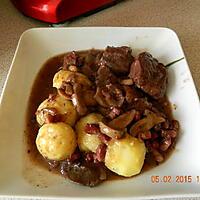 recette Boeuf aux champignons sauce vin rouge