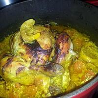 recette Poulet rôti au curry et à la créme citronée
