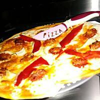 recette Pizza au chorizo et mozzarella