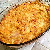 recette GRATIN DE MACARONIS JAMBON FROMAGE