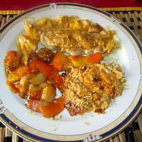 recette cote de porc  et navets a l orange avec crumble   a la courge  de  l eau  a la bouche