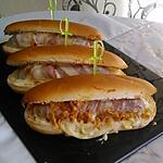 recette Hot dog bacon mozzarella saucisse enlardé