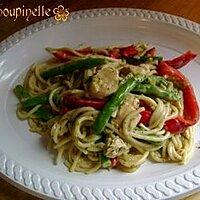 recette ~Spaghettis au thon, sauce aux asperges~