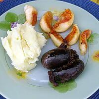 recette Boudin aux pommes et purée