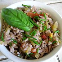 recette Pilaf au vin rouge et aux légumes méditerranéens